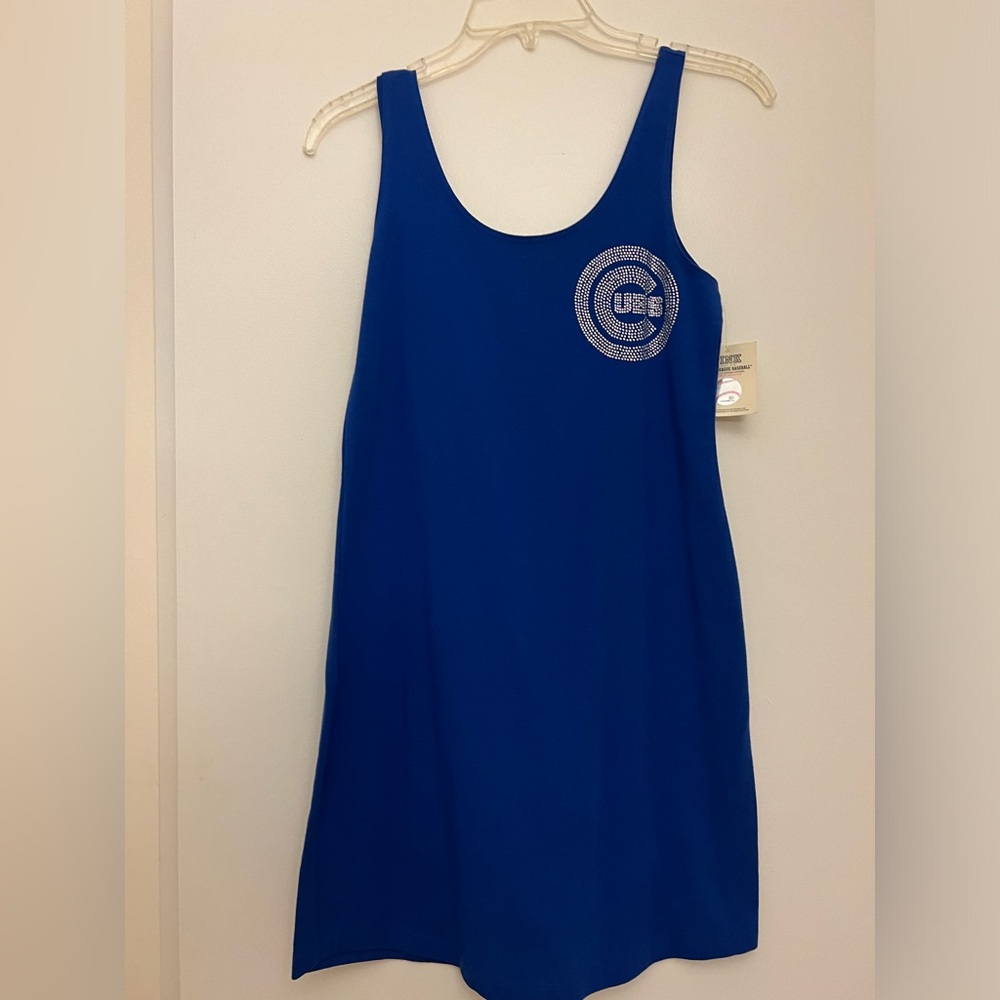 Brand New Chicago Cubs Extra Small Blue and Silver Dress